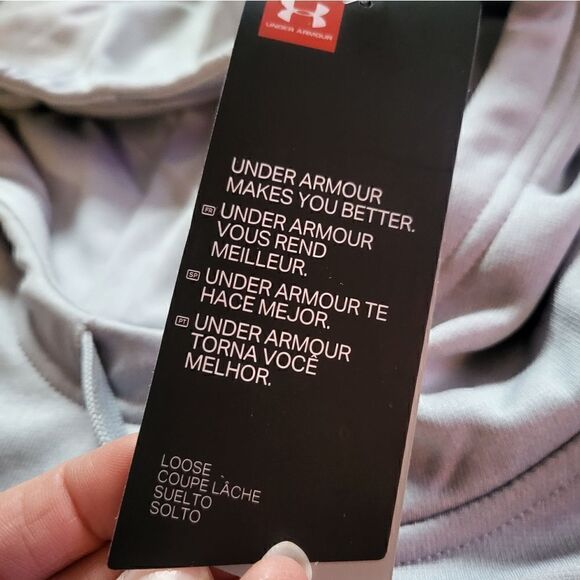 Under Armour nwt hoodie sweatshirt size med gray and white - Picture 5 of 12